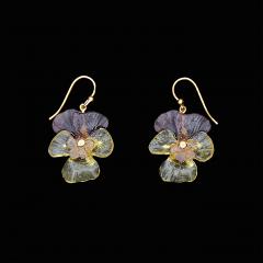 Pansies Wire Earrings - Stiefmütterchen