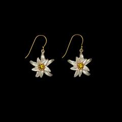 Edelweiss Wire Earrings - Edelweiss Ohrhänger "Blüte"